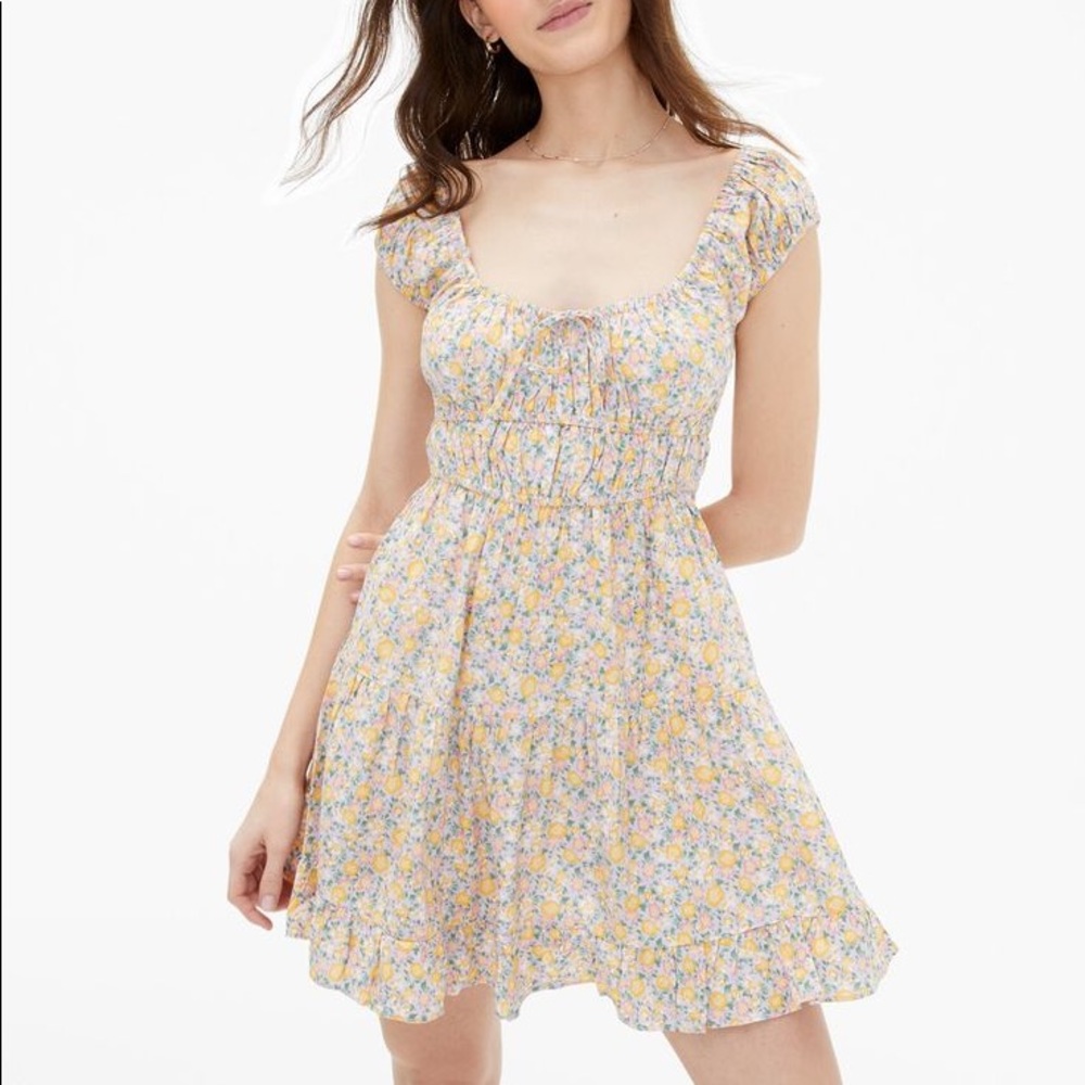 purple floral dress